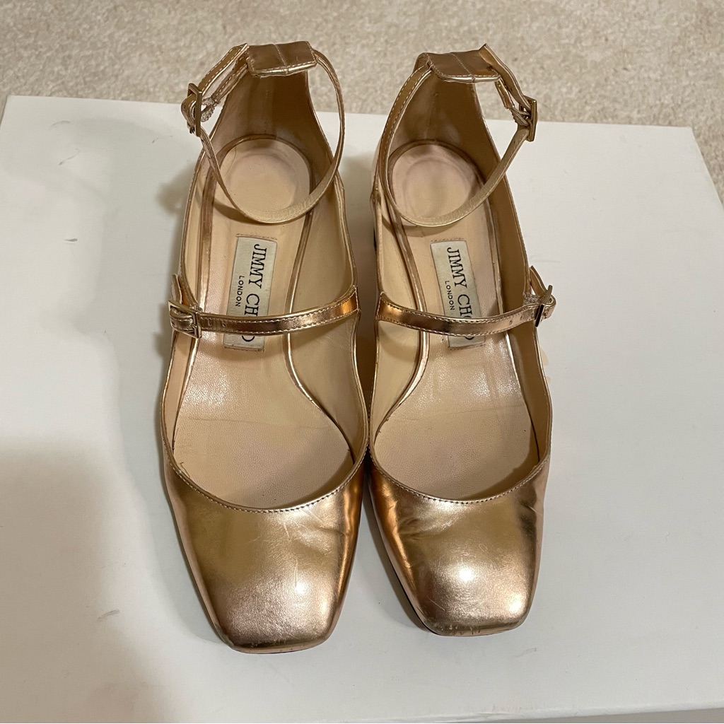 Jimmy Choo Wilbur Mary Jane In Metallic Gold
